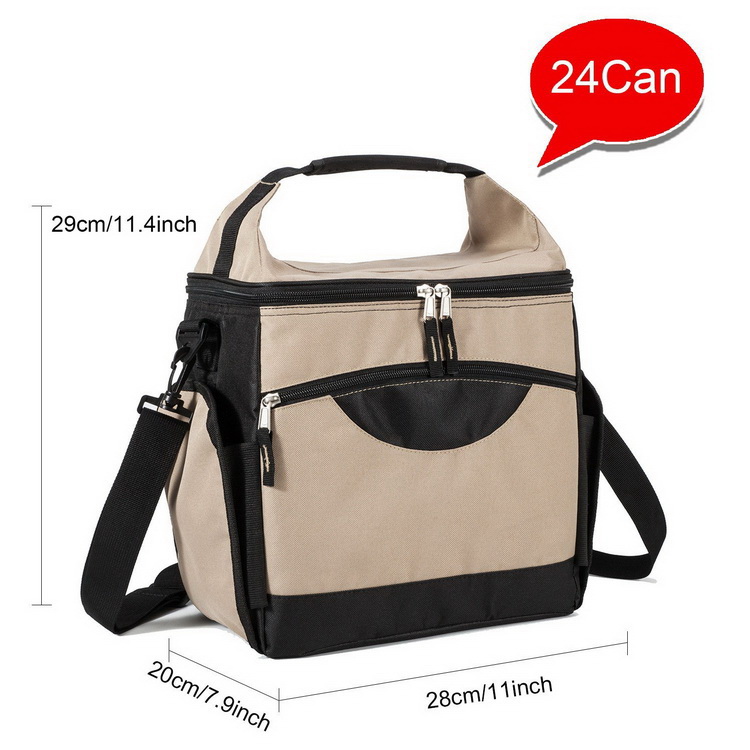 Waterproof Soft Portable Lunch Cooling Tote Bags For Men And Women With Removable Shoulder Strap