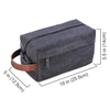 Durable Canvas Travel Hanging Toiletry Bag With Leather Handle