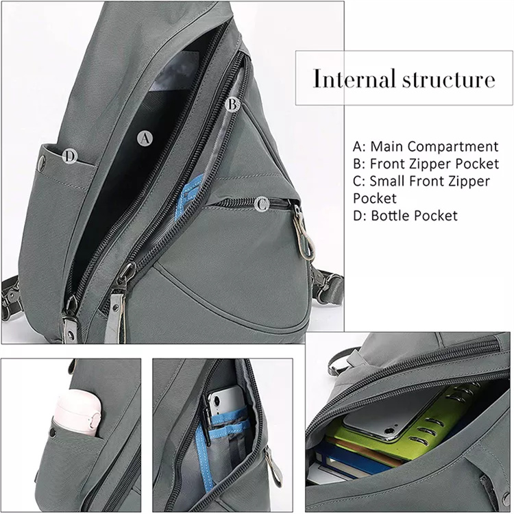 Custom Small Outdoor Crossbody Shoulder Backpack Cycling Hiking Travel Sling Bag Chest Bag Logo