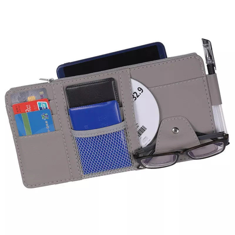 Multifunctional Organizer in Car Storage Pouch Wallet Sun Visor Organizer Card Holder 