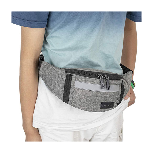 Unisex Adjustable Waist Pouch Bag With Reflective Strip