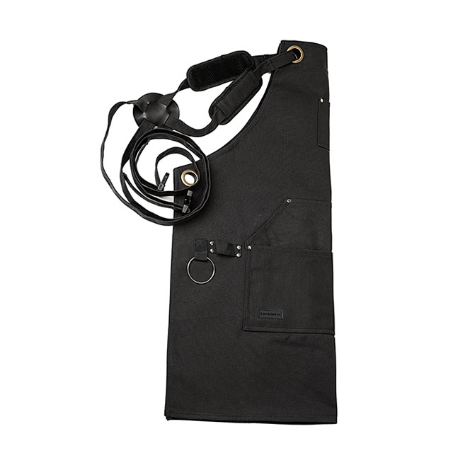 Waxed Canvas Woodworking Apron with Microfiber Towel Included and Smart Cross-Back Straps Design