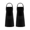 Waterproof Adjustable Thicker Version Cooking Kitchen Apron 2 pcs With 2 Pockets